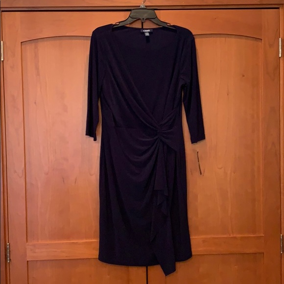 Chaps Draped Dress - Picture 1 of 4